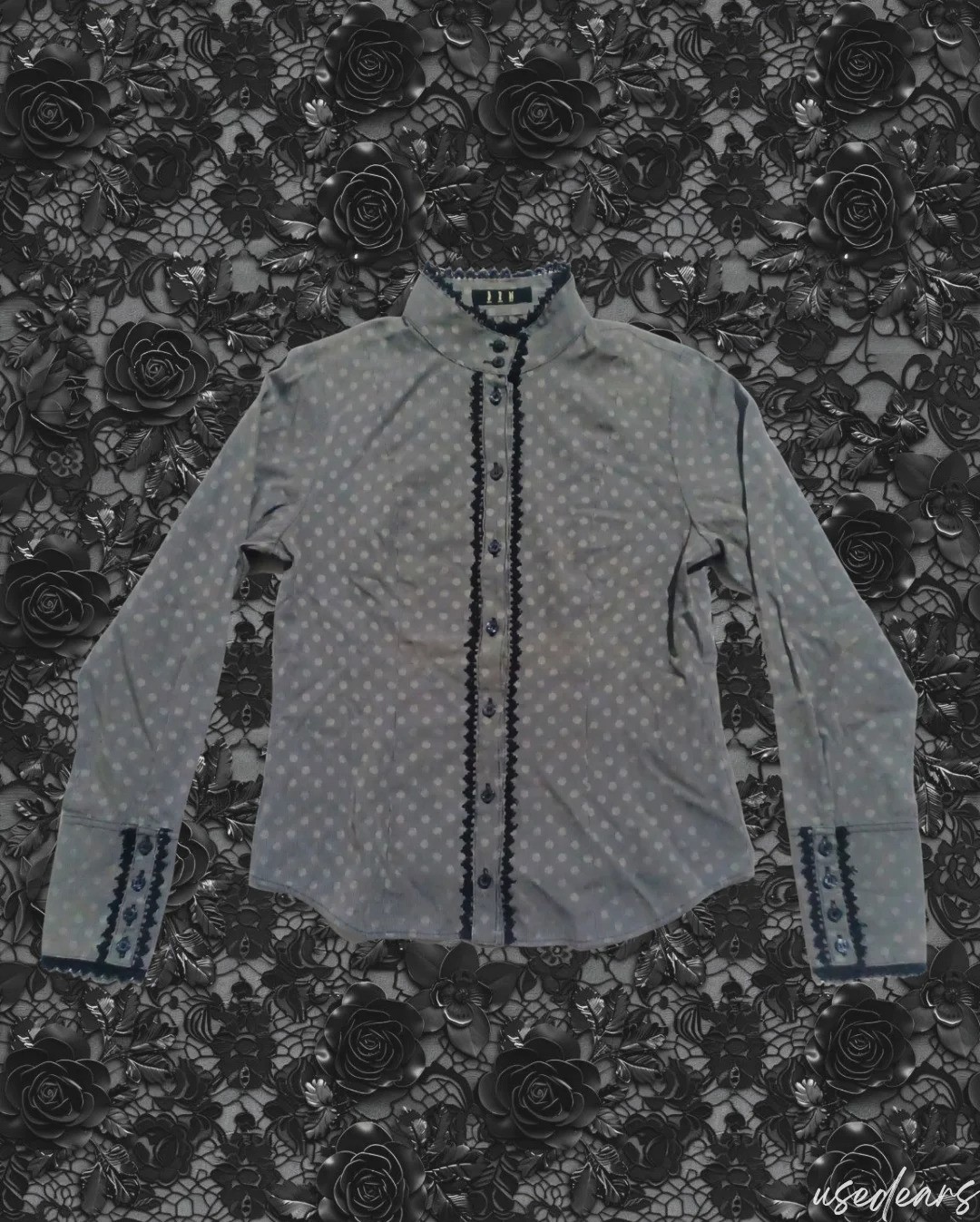 Black Peace Now Polka Dot Blouse