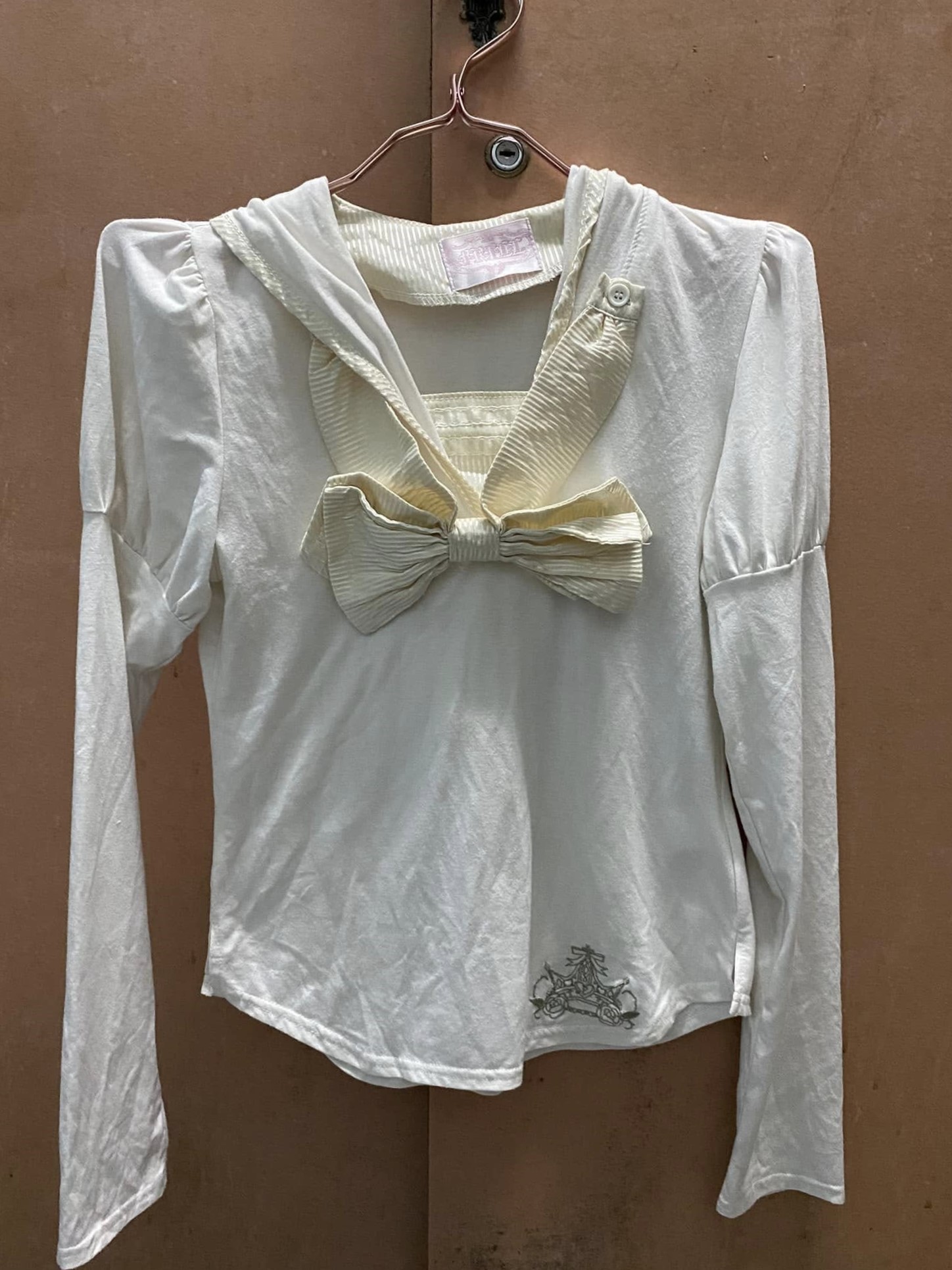 h.NAOTO FRILL Hoodie Blouse