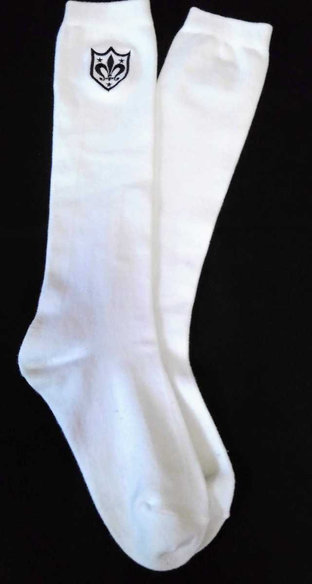 Crown Embroidered White Socks