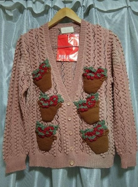 Pink House Basket Cardigan