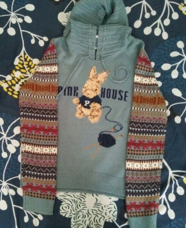 Pink House Rabbit Pullover